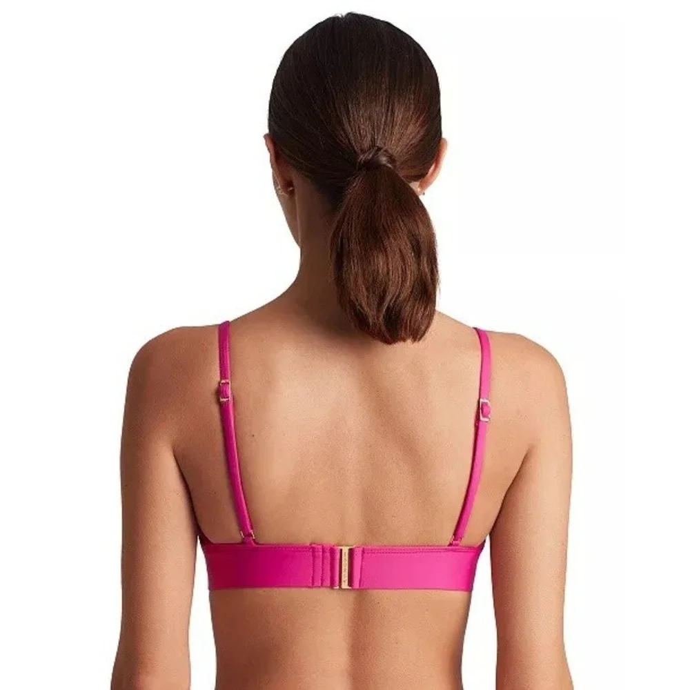 Lauren Ralph Lauren Women's Triangle V-Neck Bikini Top, Size 14 $85